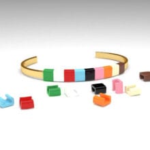 BAEKKE armbånd guldbelagt sølv multi BAEKKE armbånd guldbelagt sølv multi
