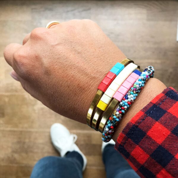 USMEUS BAEKKE armbånd rød og blå