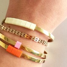 BAEKKE armbånd elfenben orange pink