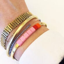 BAEKKE armbånd lyserød rød orange