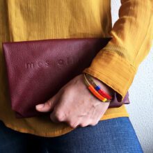 Bordeux clutch læder MES AFFAIRES Bordeux clutch læder MES AFFAIRES