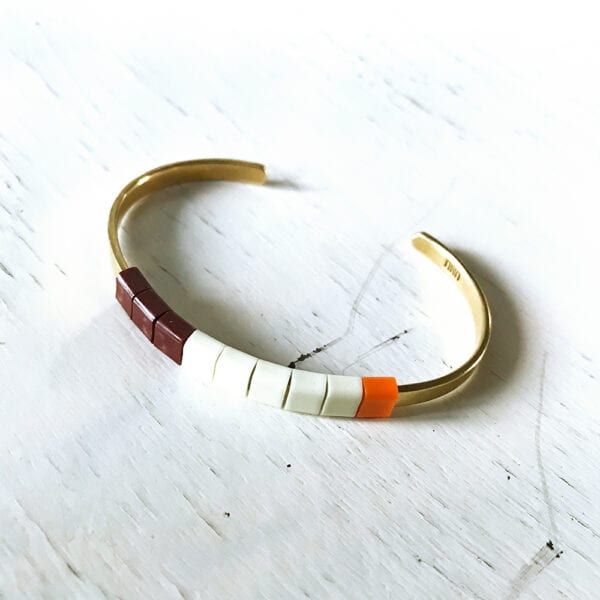BAEKKE armbånd bordeux og elfenben