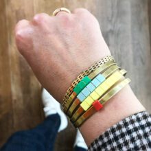 BAEKKE armbånd gul og mint